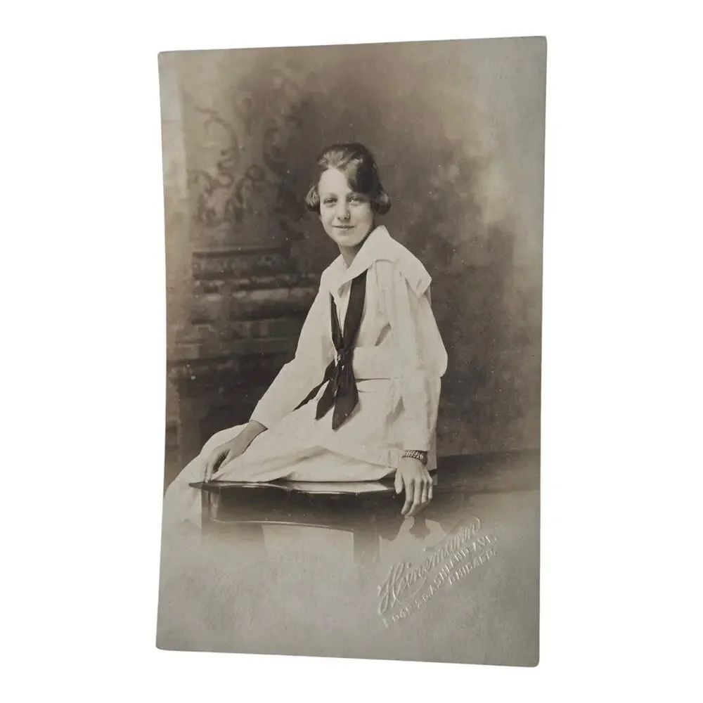 1910s Chicago Photos Christine Gates Husband & Cousin Elizabeth RPPC s